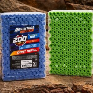 Adventure Force 200 Darts With Storage Container  Dart Refill NEW In Plastic
